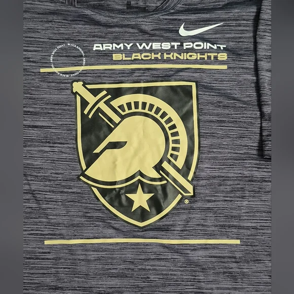 Men’s Army West Point Black Knights Nike Dri-fit Shirt Sz XL Marled Charcoal - Picture 7 of 10